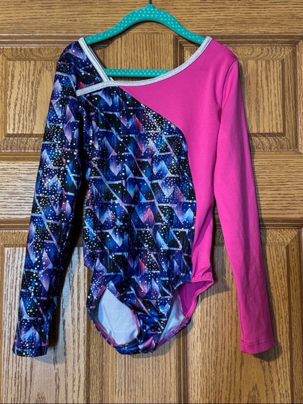 Girls' Long Sleeve Gymnastics Leotard - Pink & Multi